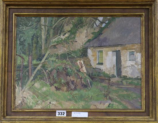 Peter John Garrard Abandoned cottage, near Kilbrach House 30 x 40cm